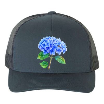 Beautiful Blue Hydrangea Flowers Yupoong Adult 5-Panel Trucker Hat