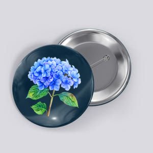 Beautiful Blue Hydrangea Flowers Button