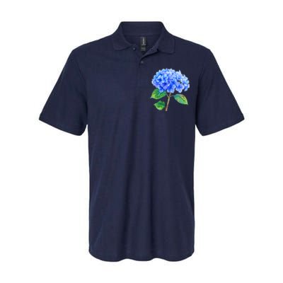 Beautiful Blue Hydrangea Flowers Softstyle Adult Sport Polo