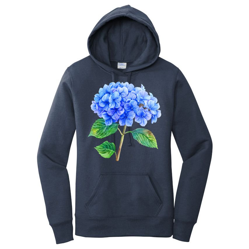 Beautiful Blue Hydrangea Flowers Women's Pullover Hoodie