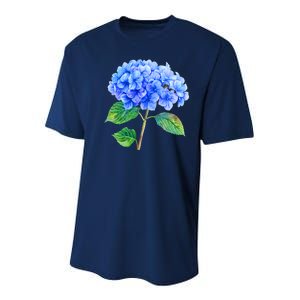 Beautiful Blue Hydrangea Flowers Youth Performance Sprint T-Shirt