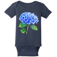 Beautiful Blue Hydrangea Flowers Baby Bodysuit