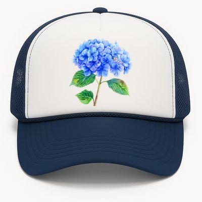 Beautiful Blue Hydrangea Flowers Trucker Hat