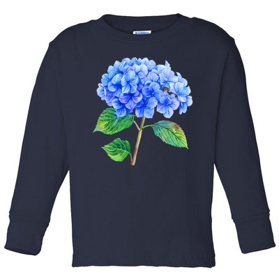 Beautiful Blue Hydrangea Flowers Toddler Long Sleeve Shirt