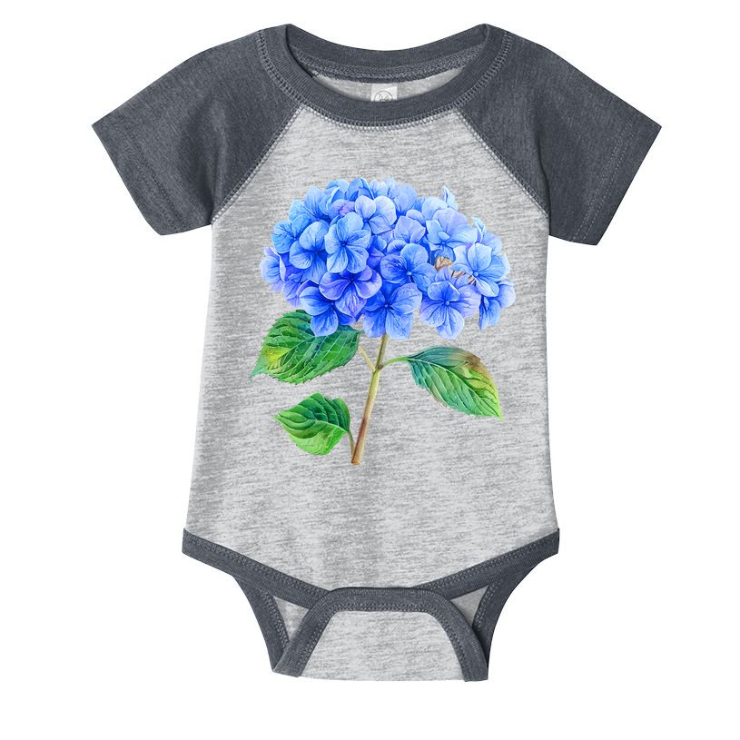 Beautiful Blue Hydrangea Flowers Infant Baby Jersey Bodysuit