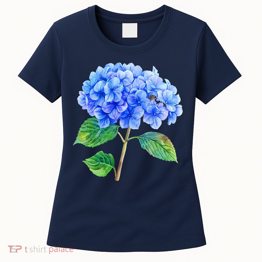 Beautiful Blue Hydrangea Flowers Women's T-Shirt