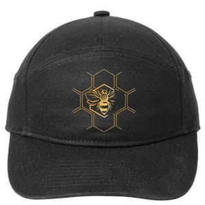 Beekeeper Beekeeping Honeycomb Love For Bees 7-Panel Snapback Hat