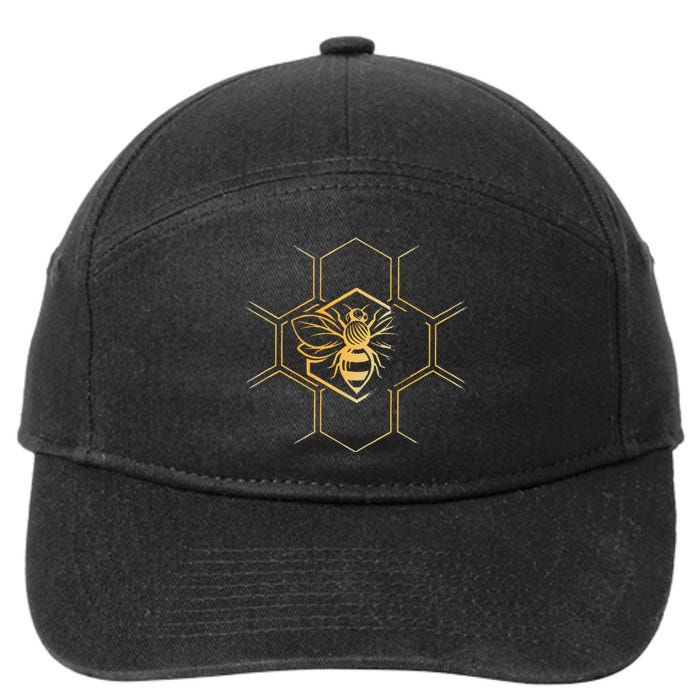 Beekeeper Beekeeping Honeycomb Love For Bees 7-Panel Snapback Hat