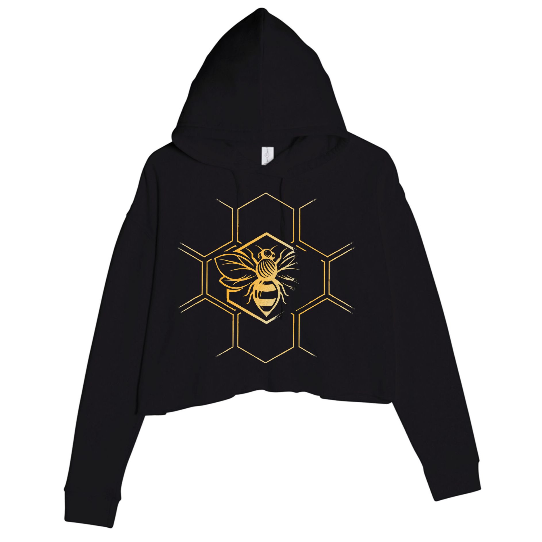 Beekeeper Beekeeping Honeycomb Love For Bees Crop Fleece Hoodie