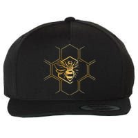 Beekeeper Beekeeping Honeycomb Love For Bees Wool Snapback Cap