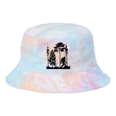 Bigfoo Bigfoot Hiding In Forest At Night Sasquatch Tie Dye Newport Bucket Hat