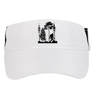 Bigfoo Bigfoot Hiding In Forest At Night Sasquatch Adult Drive Performance Visor