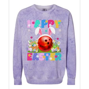 Bowling Ball Happy Easter Bunny Bowling Ball Easter Sunday Gift Colorblast Crewneck Sweatshirt