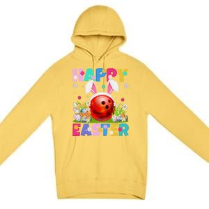 Bowling Ball Happy Easter Bunny Bowling Ball Easter Sunday Gift Premium Pullover Hoodie