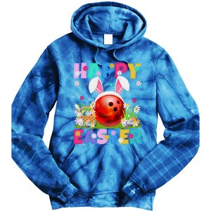 Bowling Ball Happy Easter Bunny Bowling Ball Easter Sunday Gift Tie Dye Hoodie