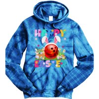 Bowling Ball Happy Easter Bunny Bowling Ball Easter Sunday Gift Tie Dye Hoodie