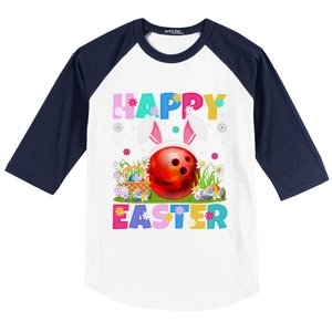 Bowling Ball Happy Easter Bunny Bowling Ball Easter Sunday Gift Baseball Sleeve Shirt