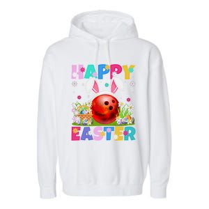 Bowling Ball Happy Easter Bunny Bowling Ball Easter Sunday Gift Garment-Dyed Fleece Hoodie