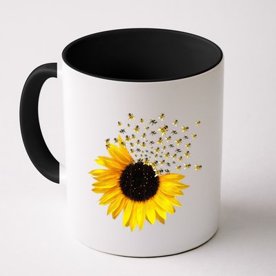 Bumble Bee Honey Bees Bee Lover Sunflower Yellow Flowers Gift Mug
