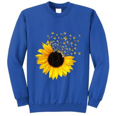 Bumble Bee Honey Bees Bee Lover Sunflower Yellow Flowers Gift Tall Sweatshirt