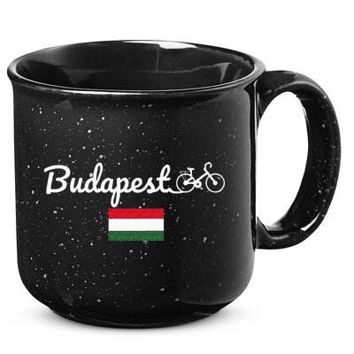 Bike Budapest Hungary Biking Cycling Bike Lover 15oz Campfire Ceramic Mug
