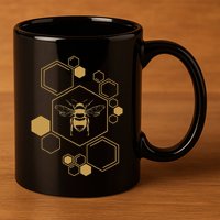 Bee Beekeeping Honeycomb Honey Beekeeper Bee 11oz C Handle Ceramic Mug