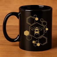 Bee Beekeeping Honeycomb Honey Beekeeper Bee 11oz C Handle Ceramic Mug