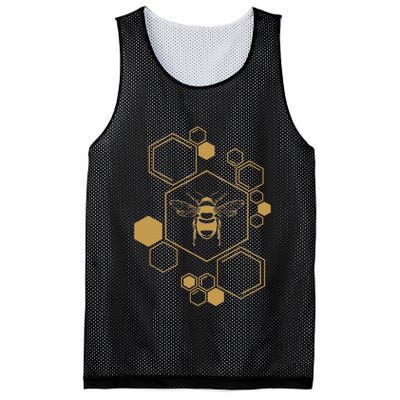 Bee Beekeeping Honeycomb Honey Beekeeper Bee Mesh Reversible Basketball Jersey Tank