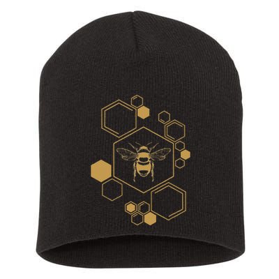 Bee Beekeeping Honeycomb Honey Beekeeper Bee Short Acrylic Beanie
