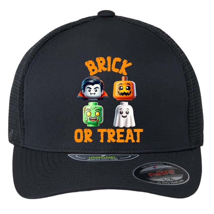 Building Bricks Halloween Costume Brick Or Treat Monsters Flexfit Unipanel Trucker Cap