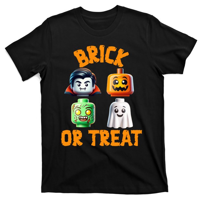 Building Bricks Halloween Costume Brick Or Treat Monsters T-Shirt