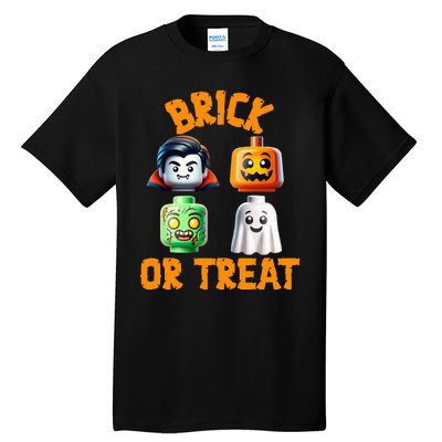 Building Bricks Halloween Costume Brick Or Treat Monsters Tall T-Shirt