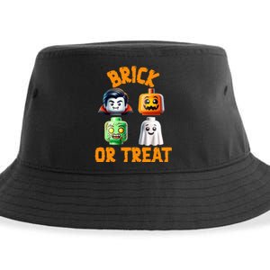 Building Bricks Halloween Costume Brick Or Treat Monsters Sustainable Bucket Hat