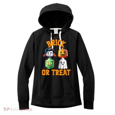 Building Bricks Halloween Costume Brick Or Treat Monsters Women's Fleece Hoodie