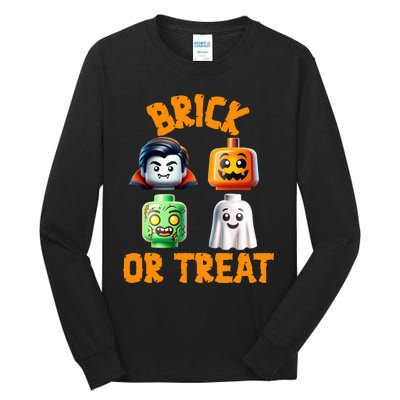 Building Bricks Halloween Costume Brick Or Treat Monsters Tall Long Sleeve T-Shirt