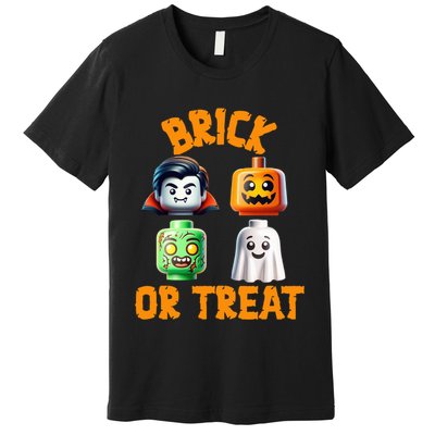 Building Bricks Halloween Costume Brick Or Treat Monsters Premium T-Shirt