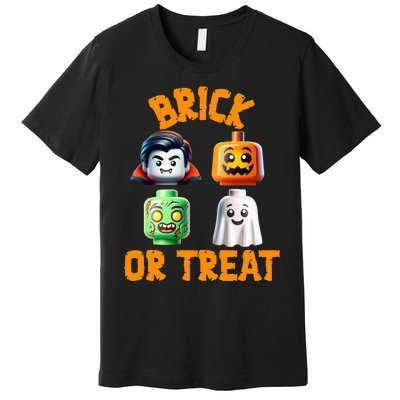 Building Bricks Halloween Costume Brick Or Treat Monsters Premium T-Shirt