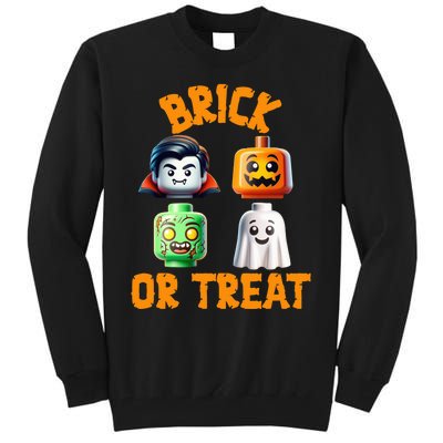 Building Bricks Halloween Costume Brick Or Treat Monsters Tall Sweatshirt