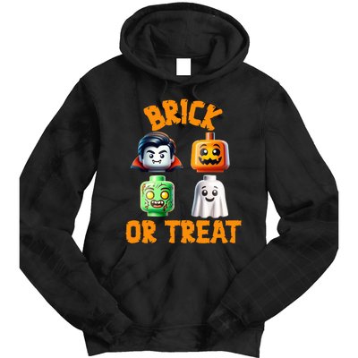 Building Bricks Halloween Costume Brick Or Treat Monsters Tie Dye Hoodie