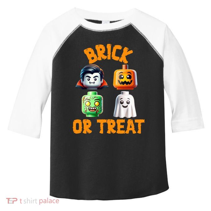 Building Bricks Halloween Costume Brick Or Treat Monsters Toddler Fine Jersey T-Shirt