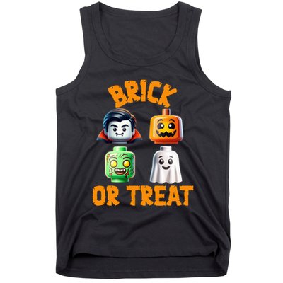 Building Bricks Halloween Costume Brick Or Treat Monsters Tank Top