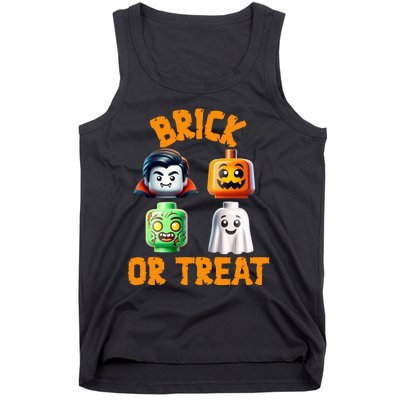 Building Bricks Halloween Costume Brick Or Treat Monsters Tank Top