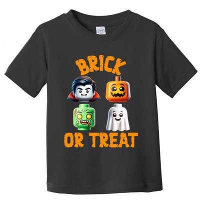 Building Bricks Halloween Costume Brick Or Treat Monsters Toddler T-Shirt