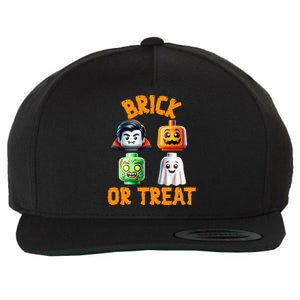 Building Bricks Halloween Costume Brick Or Treat Monsters Wool Snapback Cap