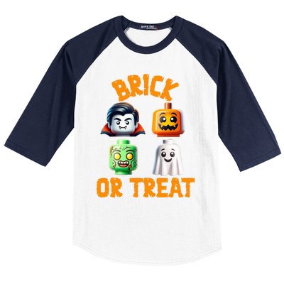 Building Bricks Halloween Costume Brick Or Treat Monsters Baseball Sleeve Shirt