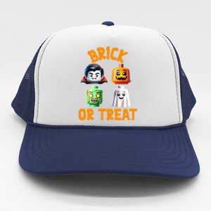 Building Bricks Halloween Costume Brick Or Treat Monsters Trucker Hat