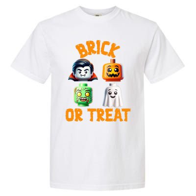 Building Bricks Halloween Costume Brick Or Treat Monsters Garment-Dyed Heavyweight T-Shirt