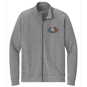 Baseball Ball Happy Grandma Mother's Day Stretch Full-Zip Cadet Jacket