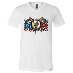 Baseball Ball Happy Grandma Mother's Day V-Neck T-Shirt