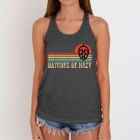 Batches Be Hazy IPA Craft Beer S For Men Women Vintage Women's Knotted Racerback Tank